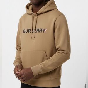 NEW Burberry Logo Oversized Hoodie Archive Beige
